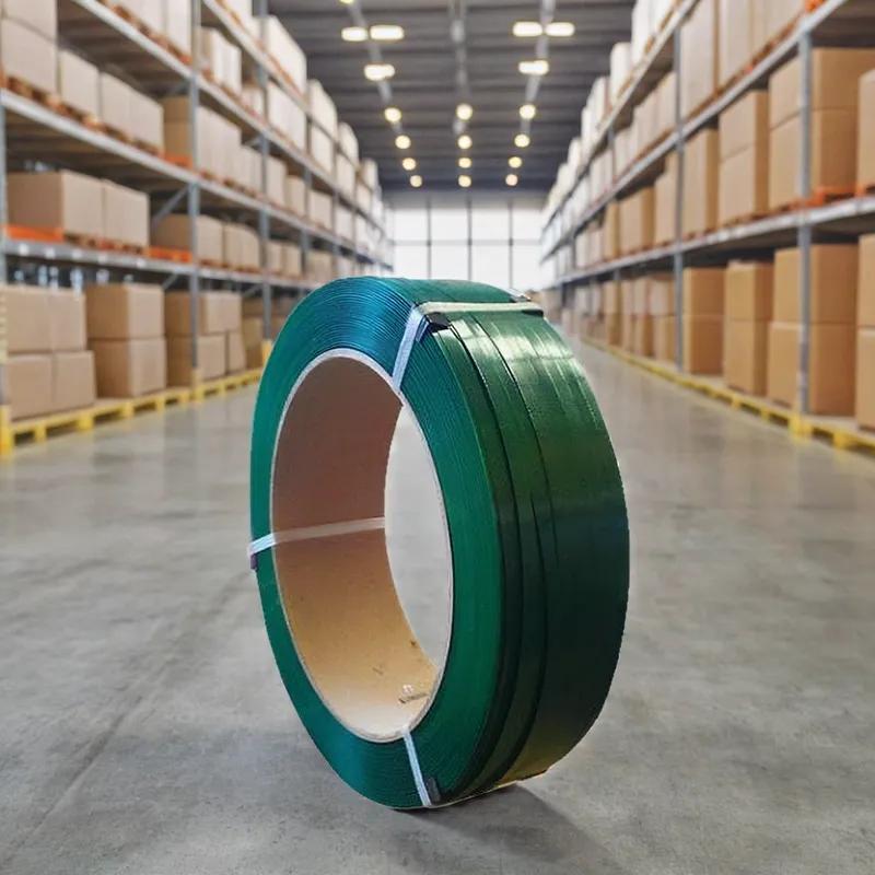 Strapping 8200 FT Green Polyester 1/2X.028 725# 8200'/Coil Green Emb 16X6 1/Pack