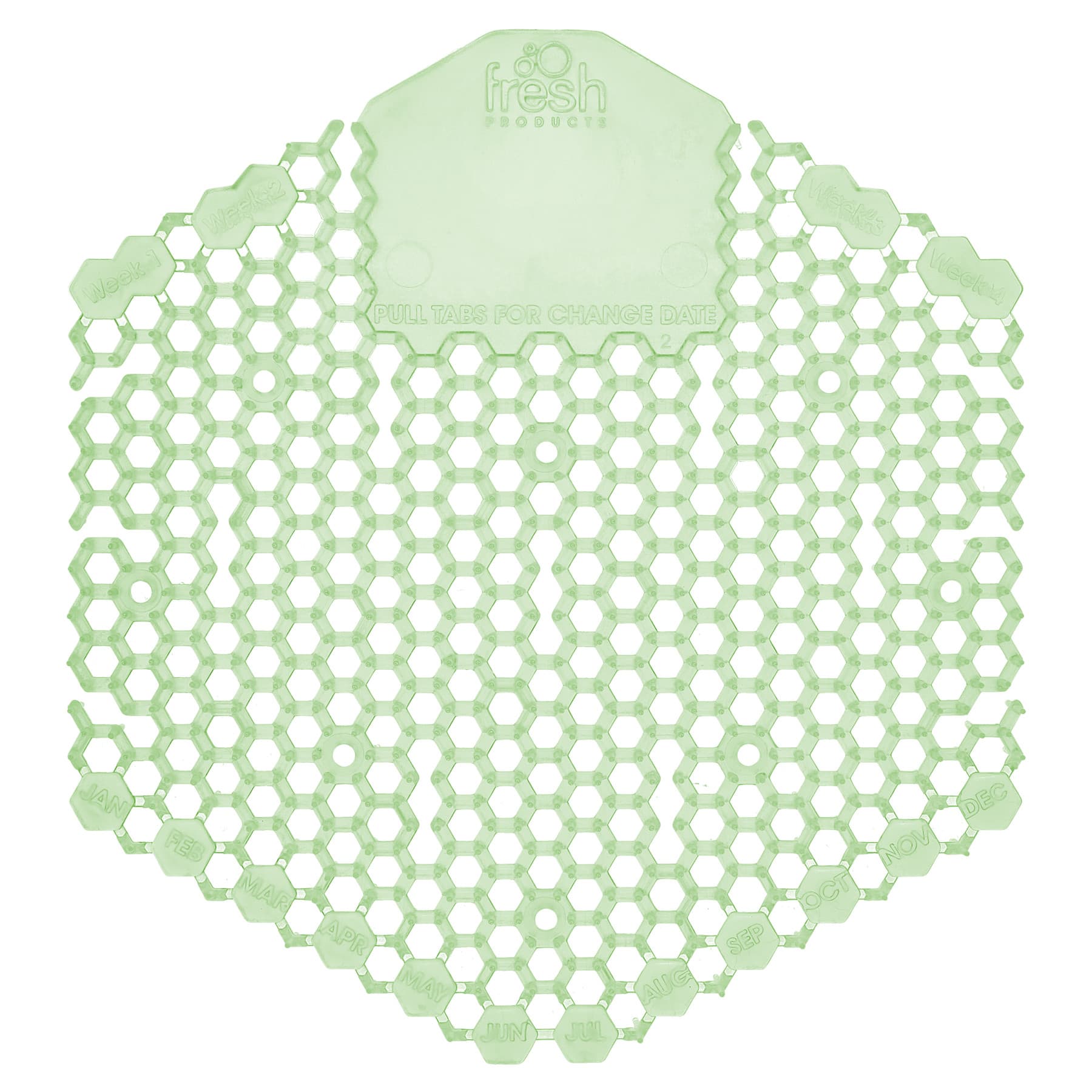 Wave 3D Urinal Screen Herbal Mint Green EVA 7X6.5X0.66 IN 10 Count/Pack 6 Packs/Case 60 Count/Case