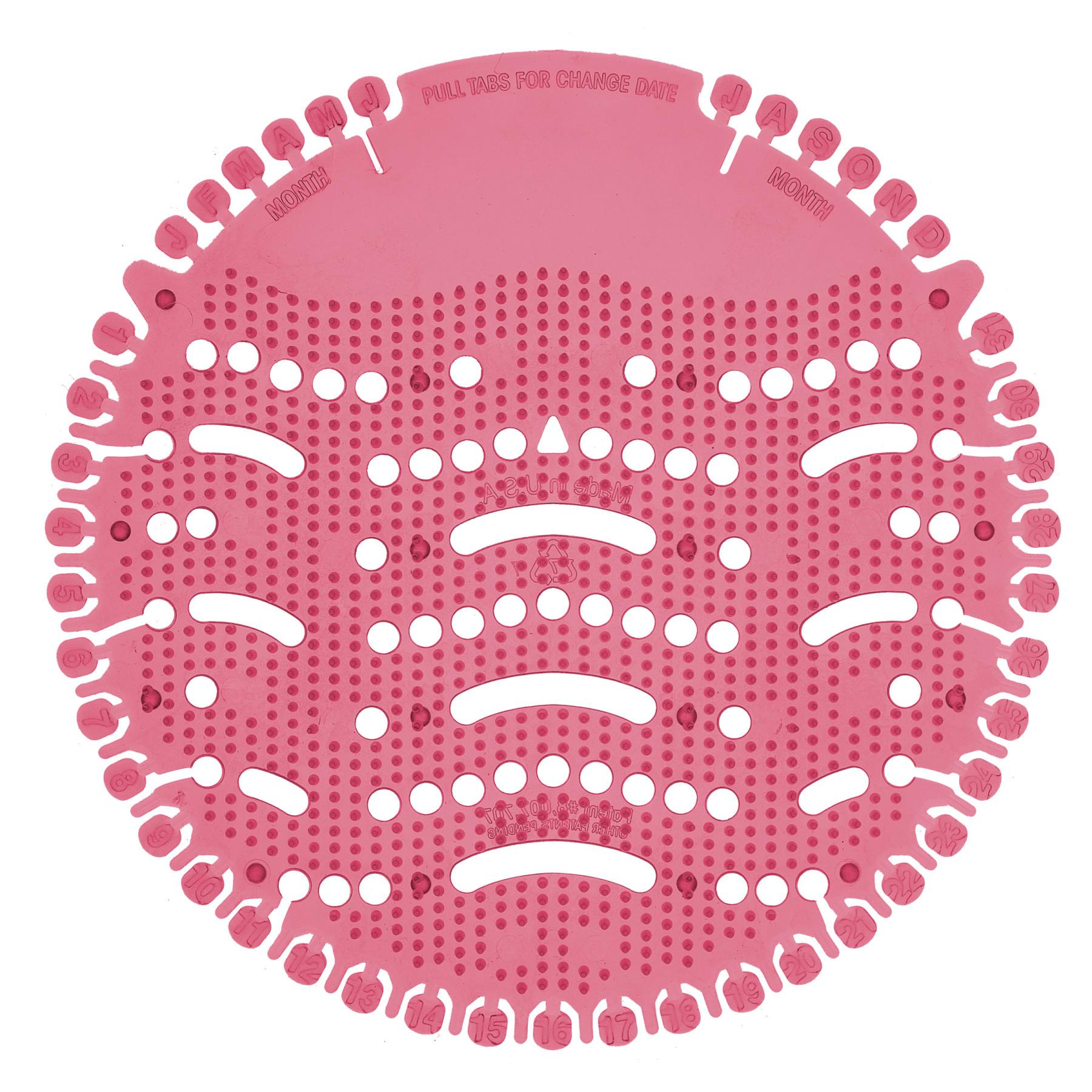 Wave 1.5 Urinal Screen Spiced Apple Red EVA Deodorizer 10 Count/Pack 6 Packs/Case 60 Count/Case