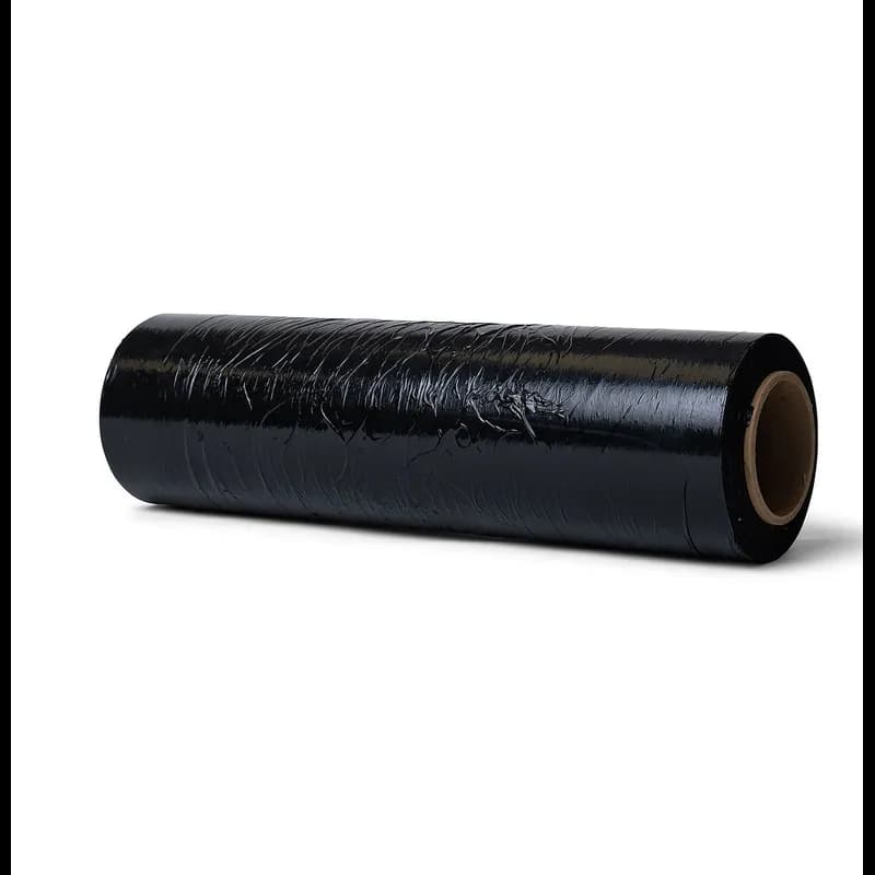 Pallet Wrap Stretch Film 18IN X1500FT Black LLDPE 80GA 0.8MIL 20.32MIC 4/Case
