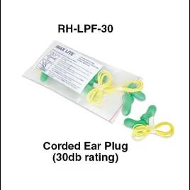 Ear Plugs Green Corded 100 Count/Box 10 Box/Case