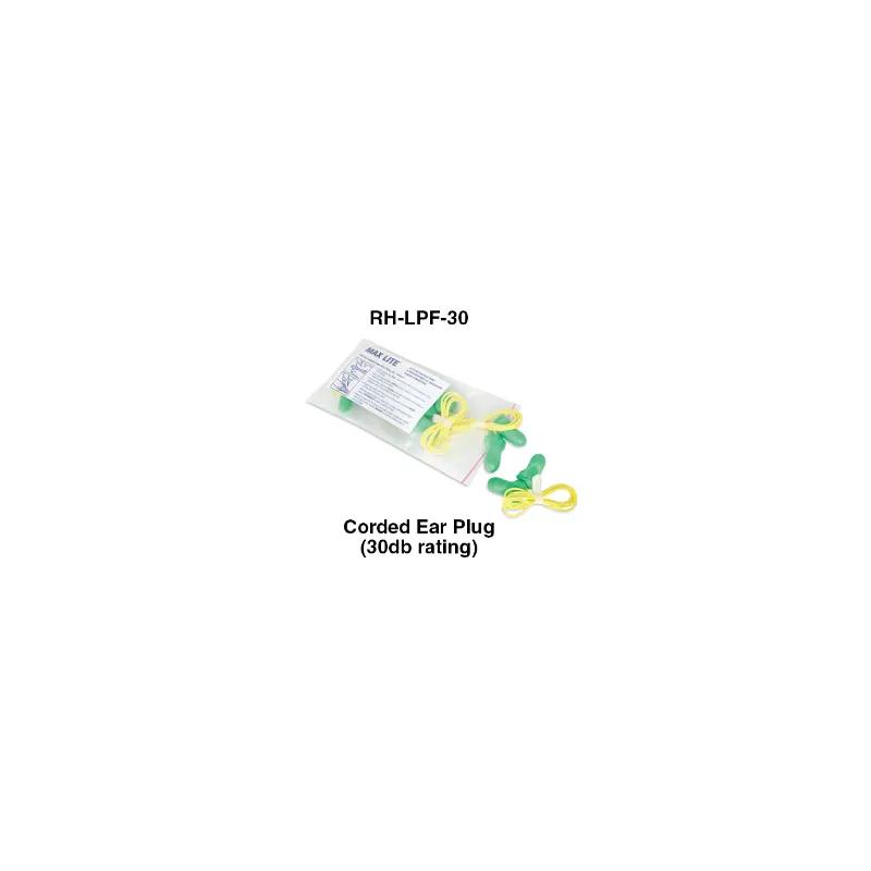 Ear Plugs Green Corded 100 Count/Box 10 Box/Case