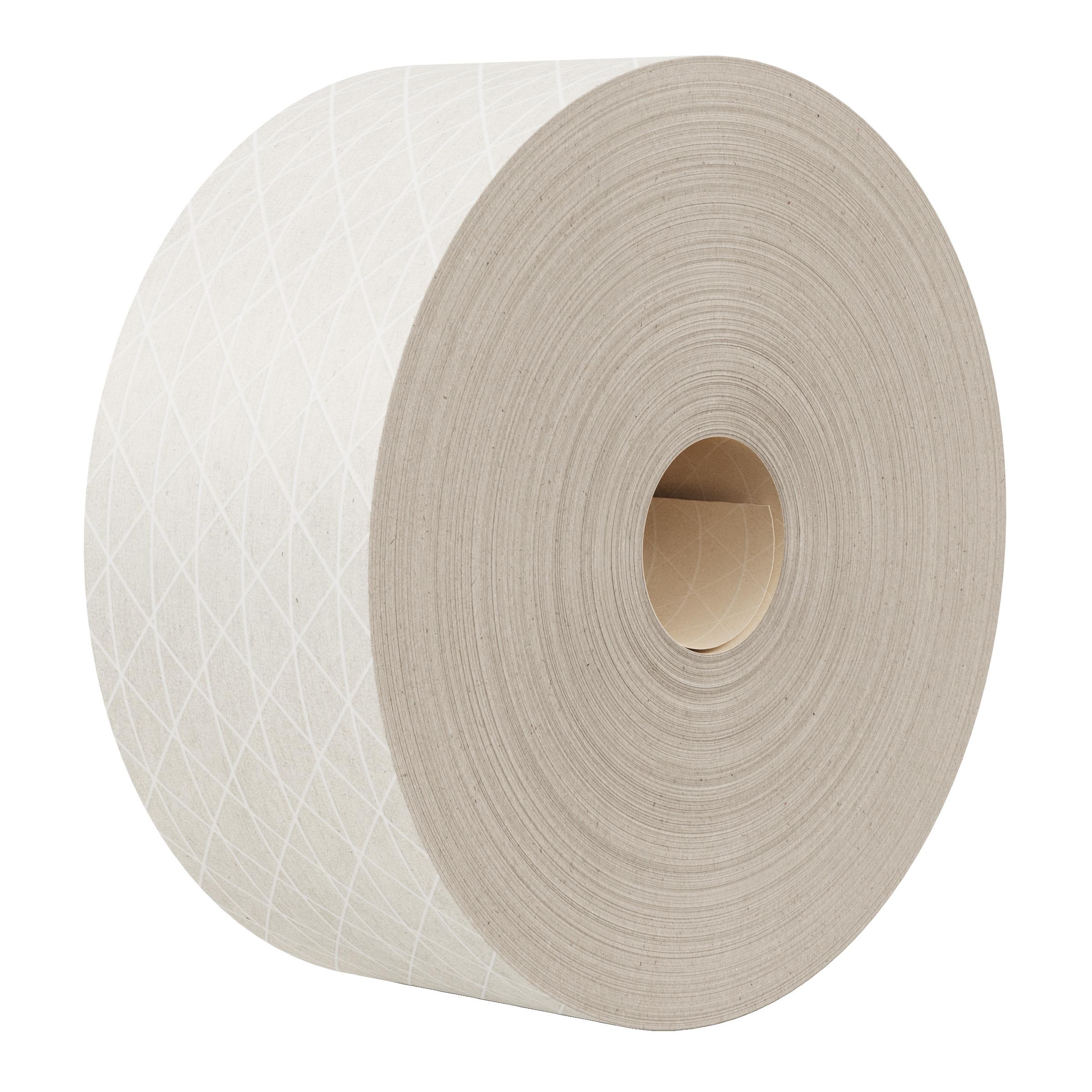 Central® Water-Activated Tape 3IN X450FT White Kraft Paper 7.5MIL 10 Rolls/Case 60 Cases/Pallet