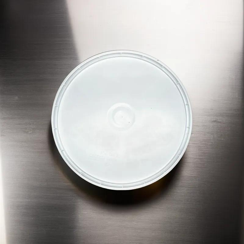 Lid Flat PP White Round For Container 100/Case