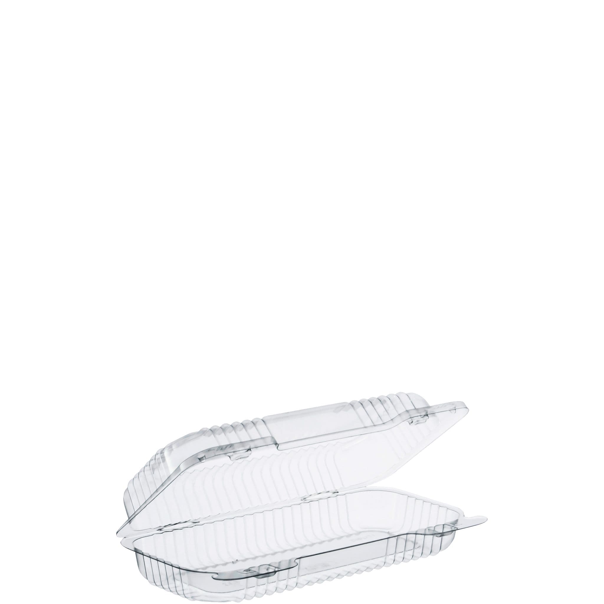 Dart® StayLock® Cold Take-Out Container Hinged Small (SM) 8.5X4.5X2.1 IN PET Clear Bar Lock 125 Count/Pack 2 Packs/Case