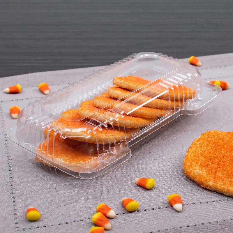 Dart® StayLock® Cold Take-Out Container Hinged Small (SM) 8.5X4.5X2.1 IN PET Clear Bar Lock 125 Count/Pack 2 Packs/Case