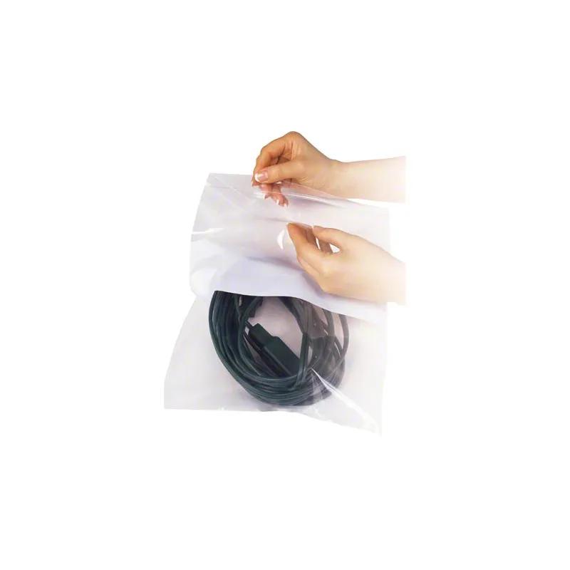 Bag 6X9 IN Plastic 2MIL With Reclosable Zip Seal Closure Label Strip 1000/Case