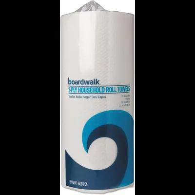 Boardwalk® Roll Paper Towel 11X9 IN 2PLY White Kitchen Roll 85 Sheets/Roll 30 Rolls/Case