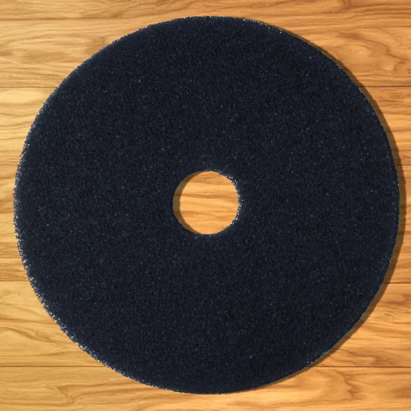 3M™ 7200 Stripping Pad 12X1 IN Black Non-Woven Polyester Fiber Nylon Fiber 175-600 RPM Center Hole 5/Case