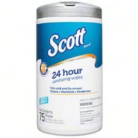 Scott® Sanitizer Cleaner Disinfectant Multi Surface Wipe Bleach-Free 75 Count/Pack 6 Packs/Case 450 Count/Case