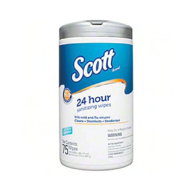 Scott® Sanitizer Cleaner Disinfectant Multi Surface Wipe Bleach-Free 75 Count/Pack 6 Packs/Case 450 Count/Case