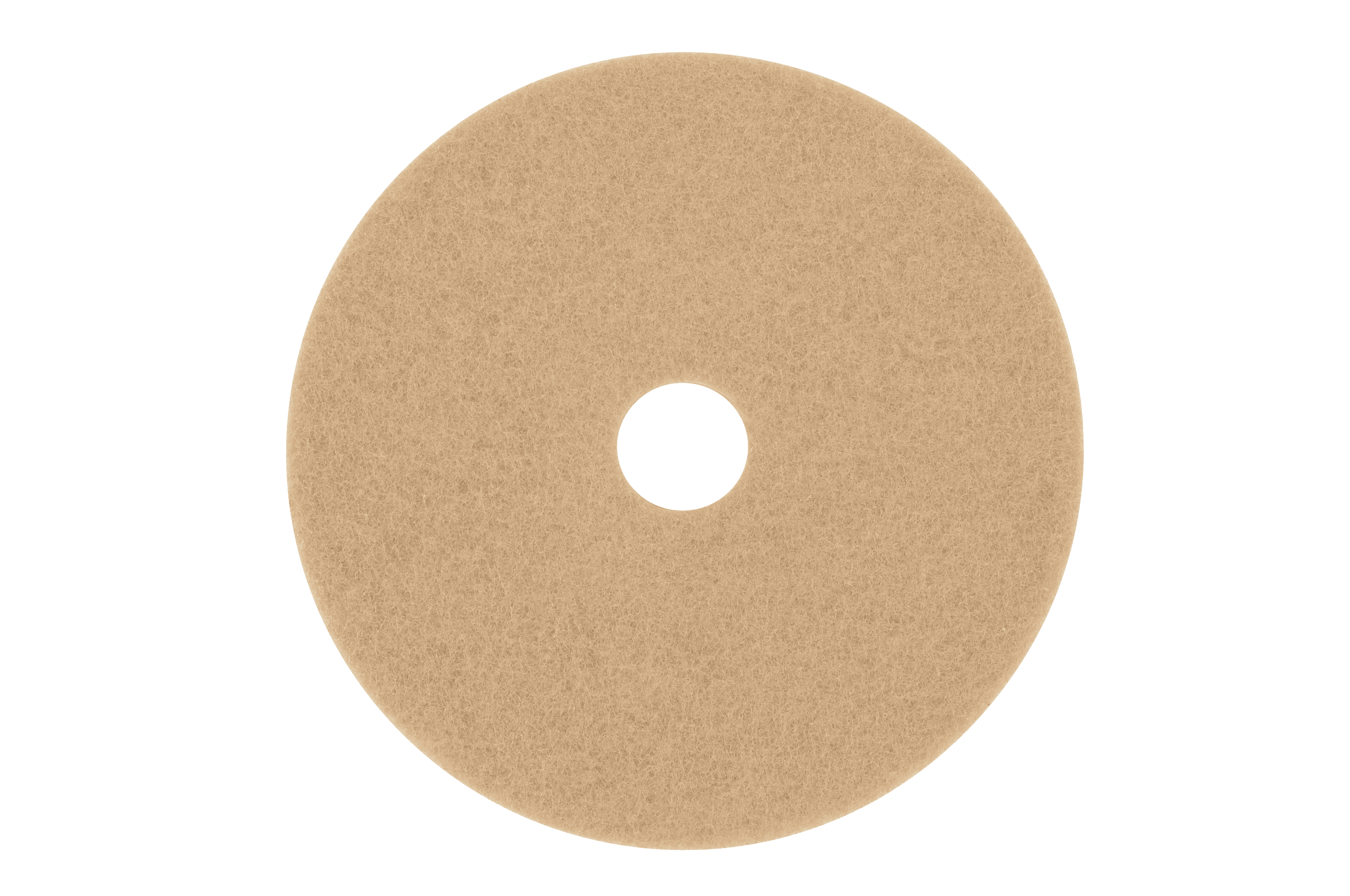 3M™ 3400 Burnishing Pad 19X1 IN Tan Non-Woven Polyester Fiber 1500-3000 RPM Center Hole 5/Case
