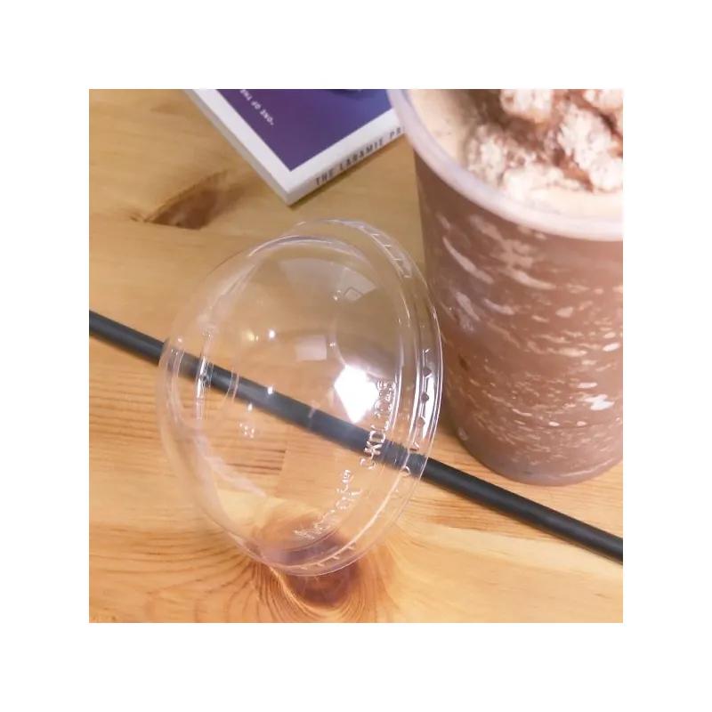 Karat® Lid Dome PP Clear For 32 OZ Container With Hole 600/Case