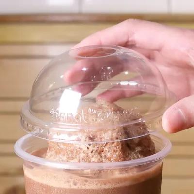 Karat® Lid Dome PP Clear For 32 OZ Container With Hole 600/Case
