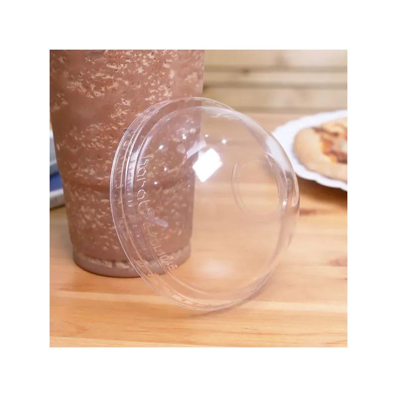 Karat® Lid Dome PP Clear For 32 OZ Container With Hole 600/Case