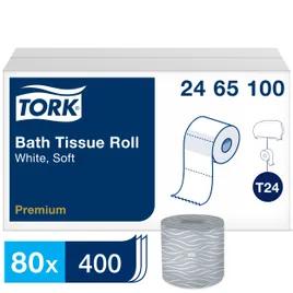 Tork Premium® Toilet Paper & Tissue Roll T24 3.75X4 IN 125 FT 2PLY White Premium Refill 400 Sheets/Roll 80 Rolls/Case