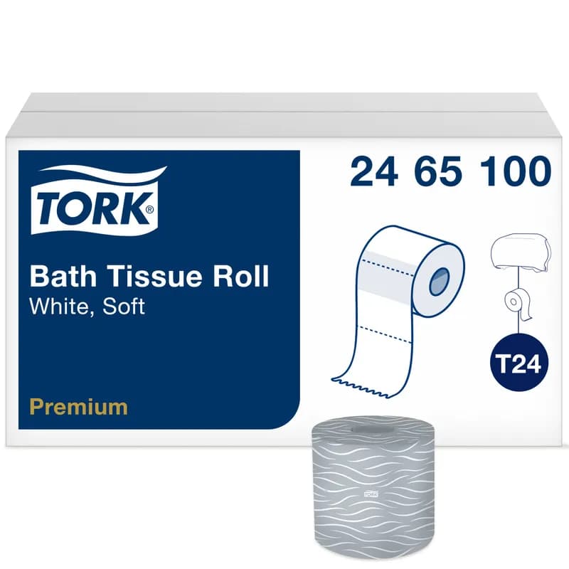 Tork Premium® Toilet Paper & Tissue Roll T24 3.75X4 IN 125 FT 2PLY White Premium Embossed 400 Sheets/Roll 80 Rolls/Case