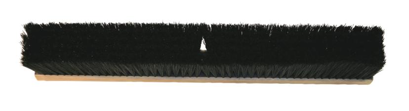 Merrimack™ Sweep Broom Head 24 IN Black PP Wood 2 Threaded Handle Holes 6 Count/Case