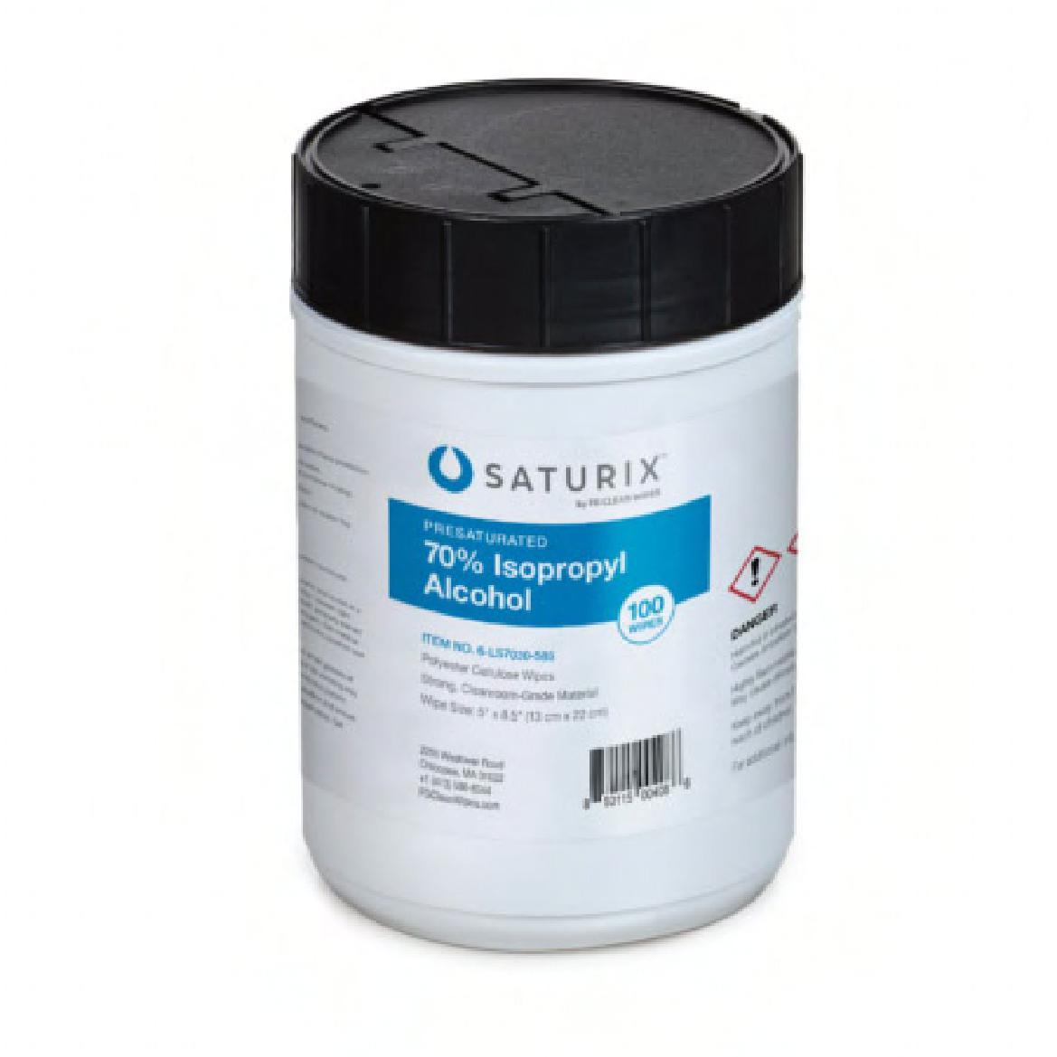 Isopropyl Alcohol Wipe 6X8.5 IN Pre-Saturated 1 Tub & 11 Refill Packs 12/Case