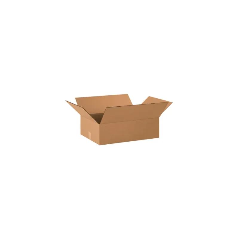 Flat Box 20X14X6 IN Kraft Corrugated Cardboard 32ECT 200# 1/Each