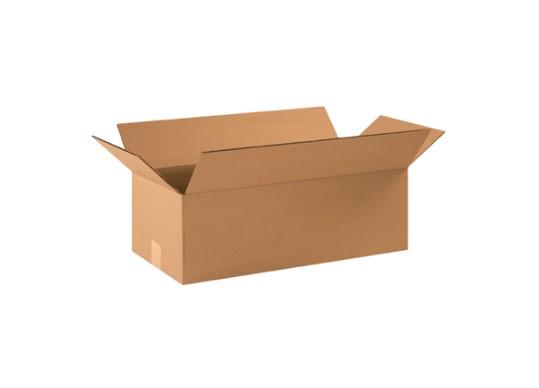 Flat Box 22X10X6 IN Kraft Corrugated Cardboard 32ECT 1/Each