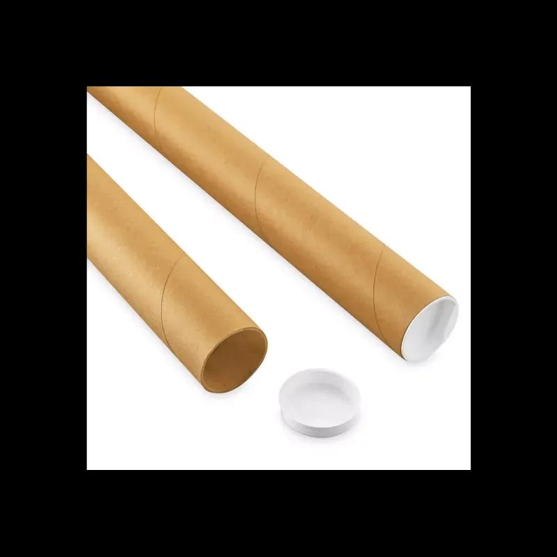 Mailing Tube 2X45 IN Kraft Cardboard 4.445MM 1/Each