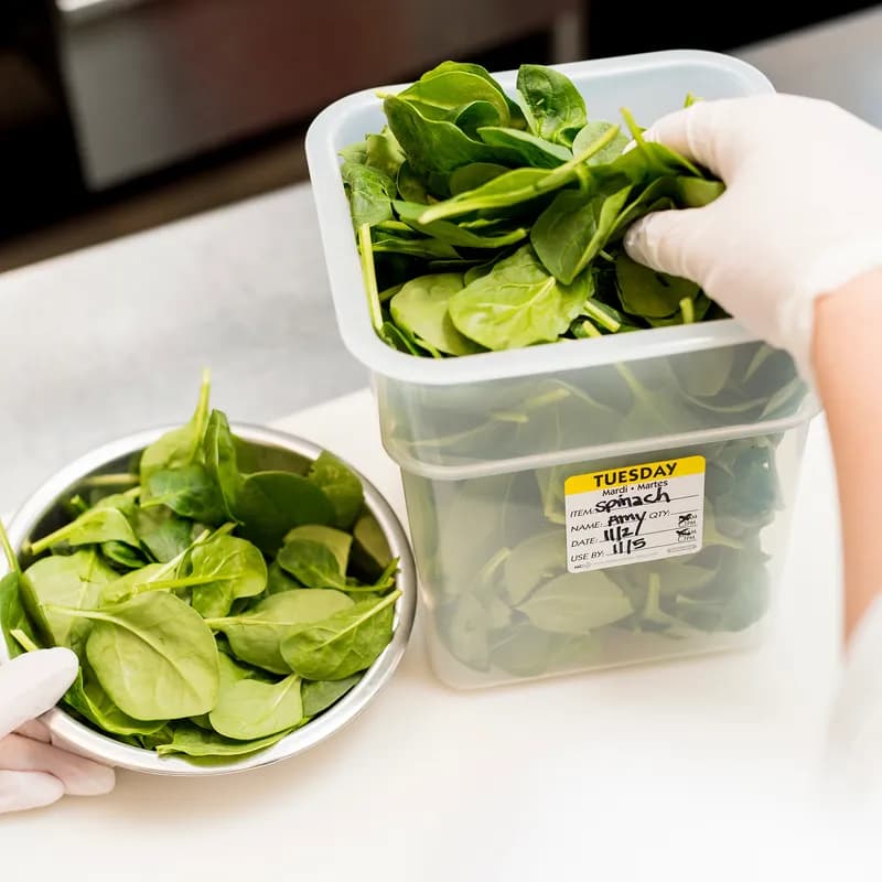 Tuesday Prep Item Date Use Trilingual Label 2X2 IN Yellow Square Removable 500/Roll