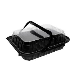 Barn & Lunch Box 16 OZ 14X10.5X4 IN MFPP OPS Black Clear With Handle Large Vented Microwavable-Base Only 50/Case