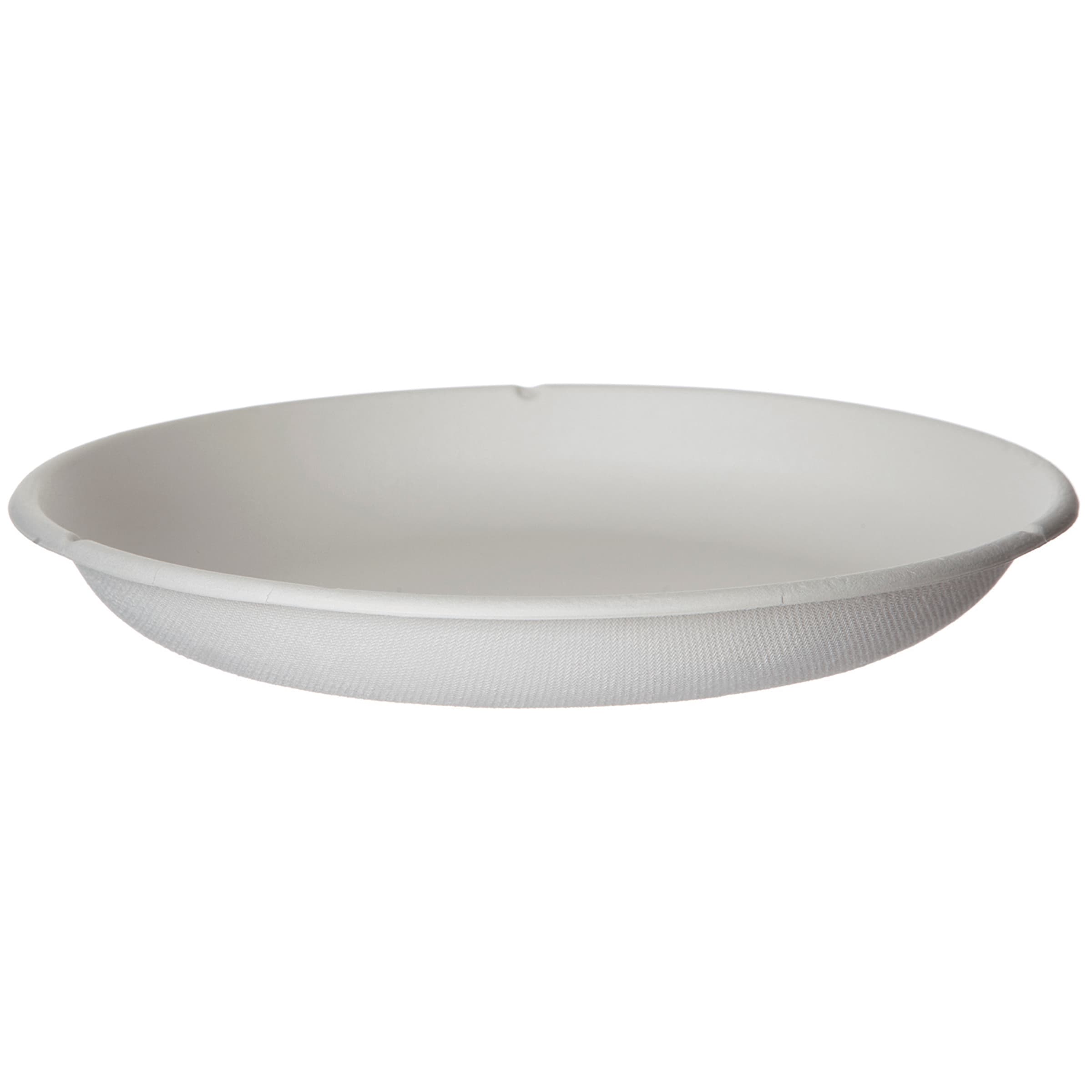 WorldView Take-Out Container Base 9 IN Sugarcane White Round Cut Resistant Grease Resistant 400/Case