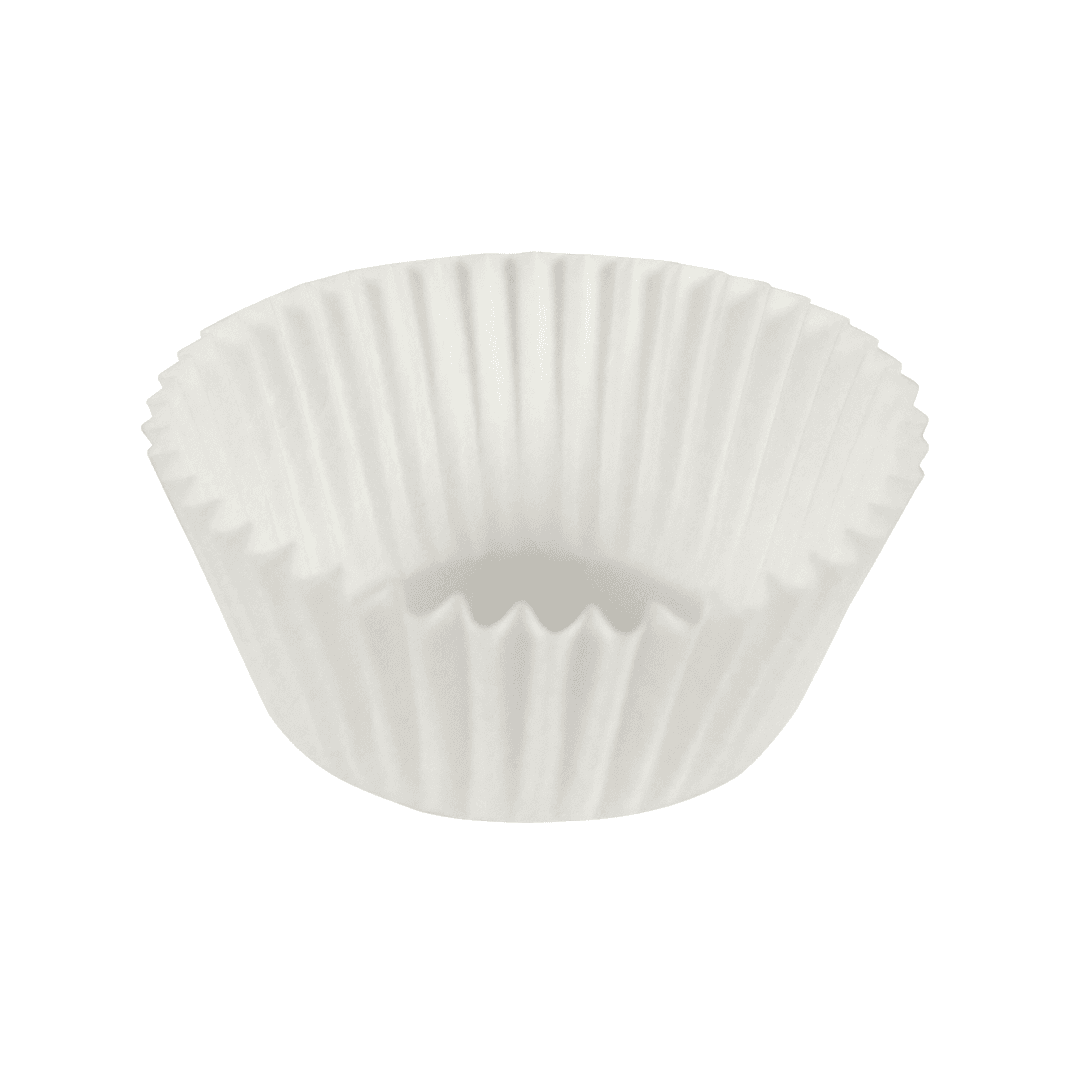 Baking Cup 3.25 IN Paper White Fluted 10000/Case