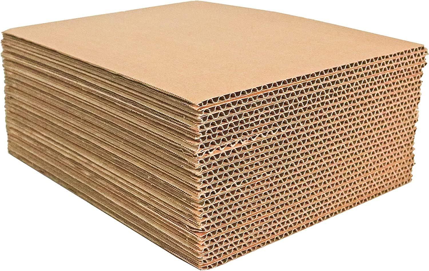 Corrugated Sheet 12X12.25 IN Kraft Cardboard 32ECT 1/Each