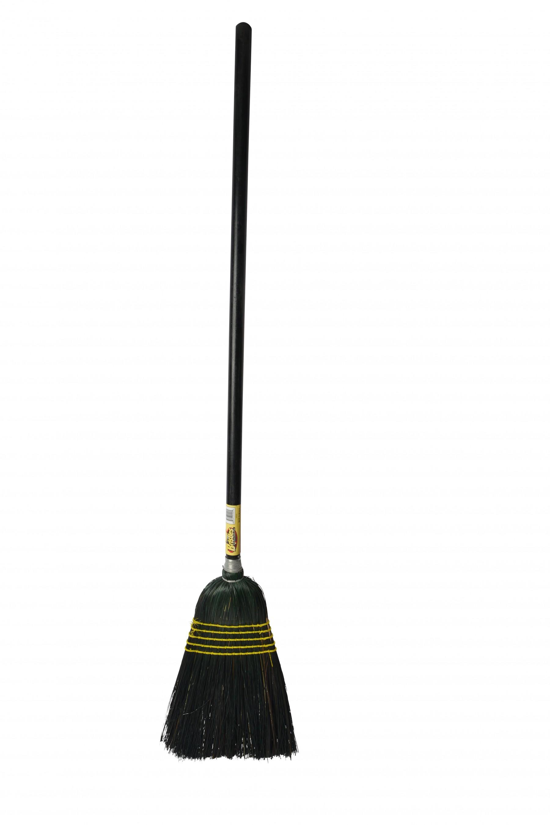 Bristles Lobby Broom 24 LB 42IN Black Wood Natural Fiber Painted 1/Each