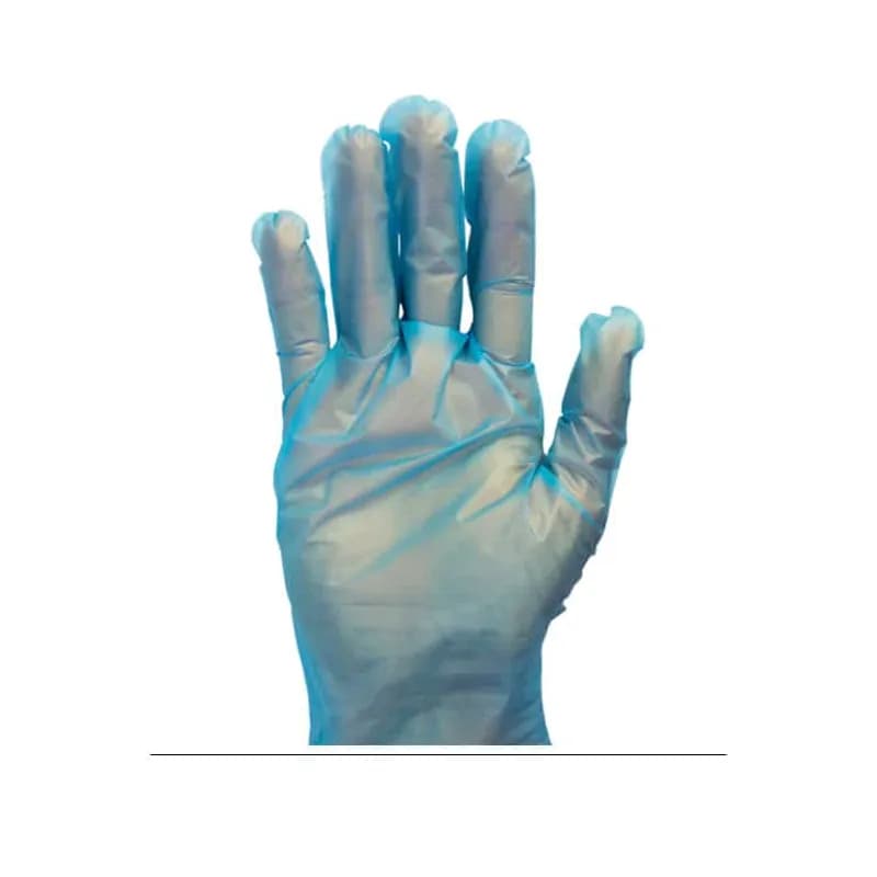 Gloves Medium (MED) Blue Vinyl Powder-Free Hybrid 100 Count/Pack 10 Packs/Case