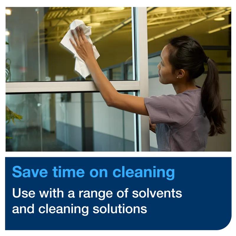 Tork Cleaning Cloth 16.125X8.27 IN Non-Woven Polyester Fiber White Interfold Pop-Up Box 100 Count/Pack 10 Packs/Case