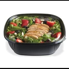 Fresh 'n Clear® Bowl 64 OZ PET Black Square 150/Case