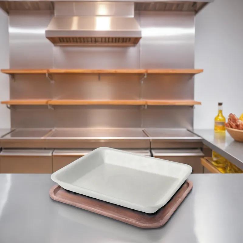 #2 Meat Tray Foam White Rectangle 500/Case