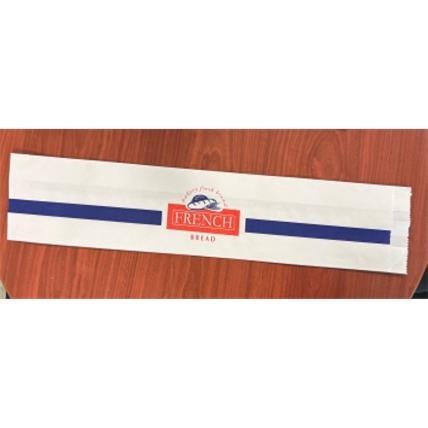 French Bread Bag 5X3X8 IN Paper Red Blue Printed 1000/Case