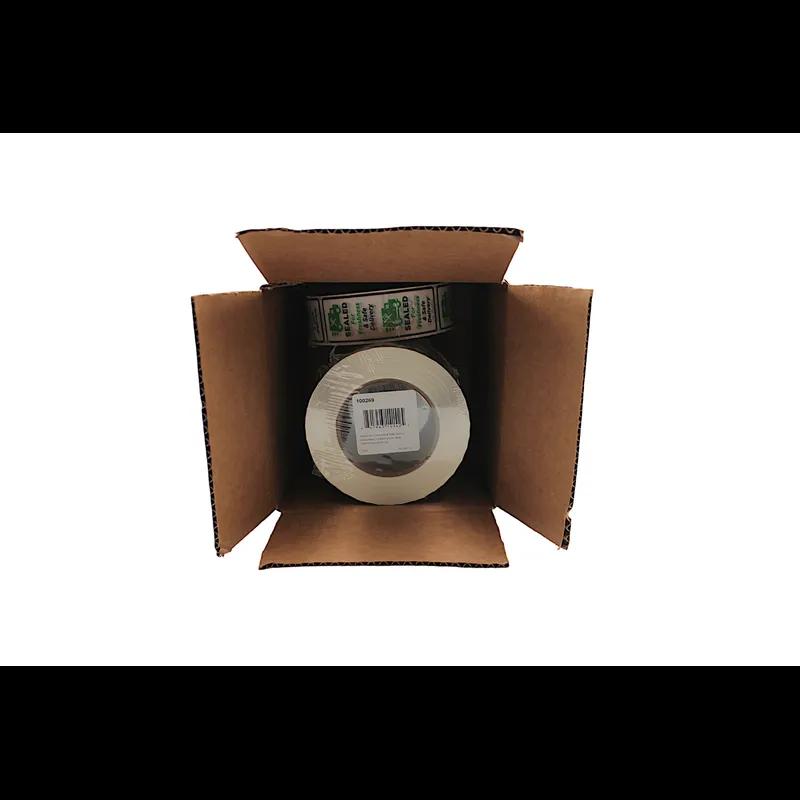 Sealed For Freshness & Safe Delivery Deli 1.5X6 IN White Green Black With Tamper Strip 500 Count/Roll 5 Rolls/Case