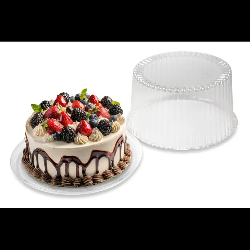 DisplayCake® Bakery Container & Lid Combo 8 IN Clear Deep 160/Case