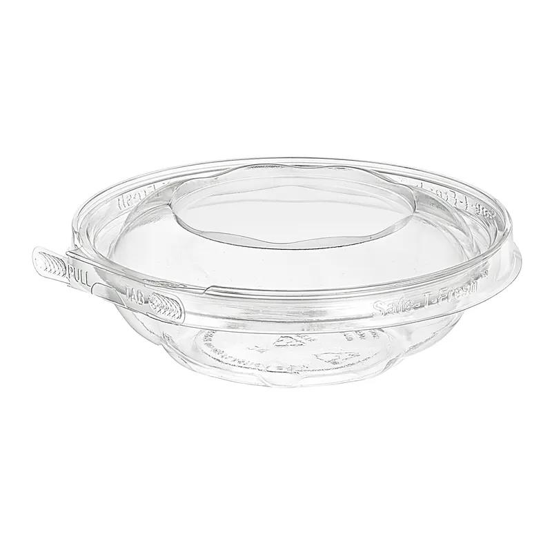 Safe-T-Fresh® Deli Container Hinged With Dome Lid 8 OZ PET Clear Round Tamper-Evident 240/Case