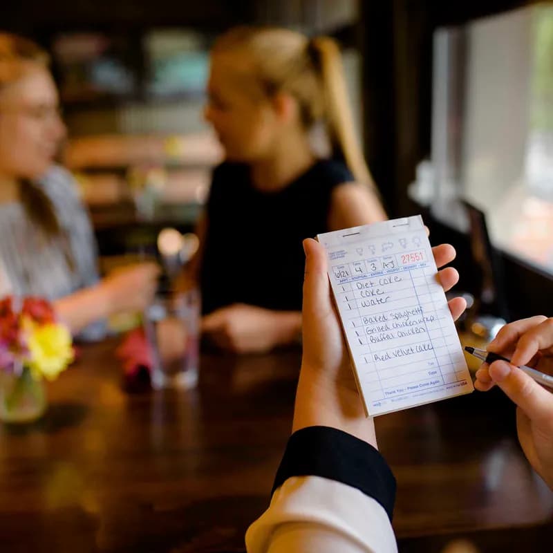 Guest Check 3.25X5.63 IN 2-Point Booked Carbonless 50 Count/Box 100 Box/Case 5000 Count/Case