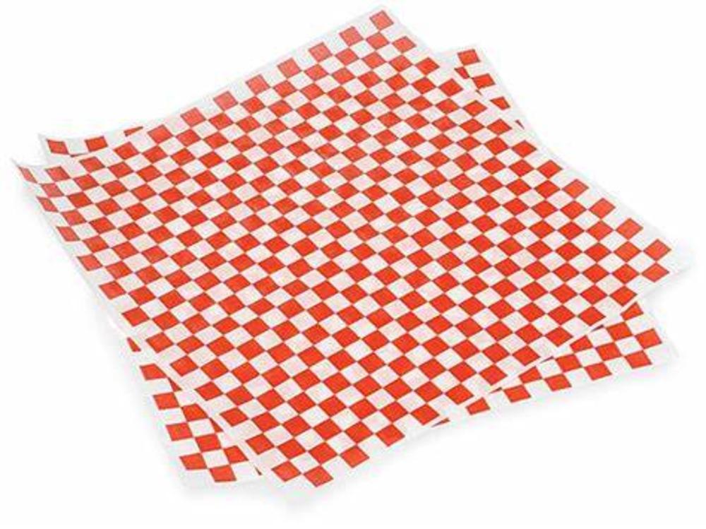 Foil Sheets 12X12 IN Red Check Laminated 500 Count/Pack 5 Packs/Case 2500 Count/Case