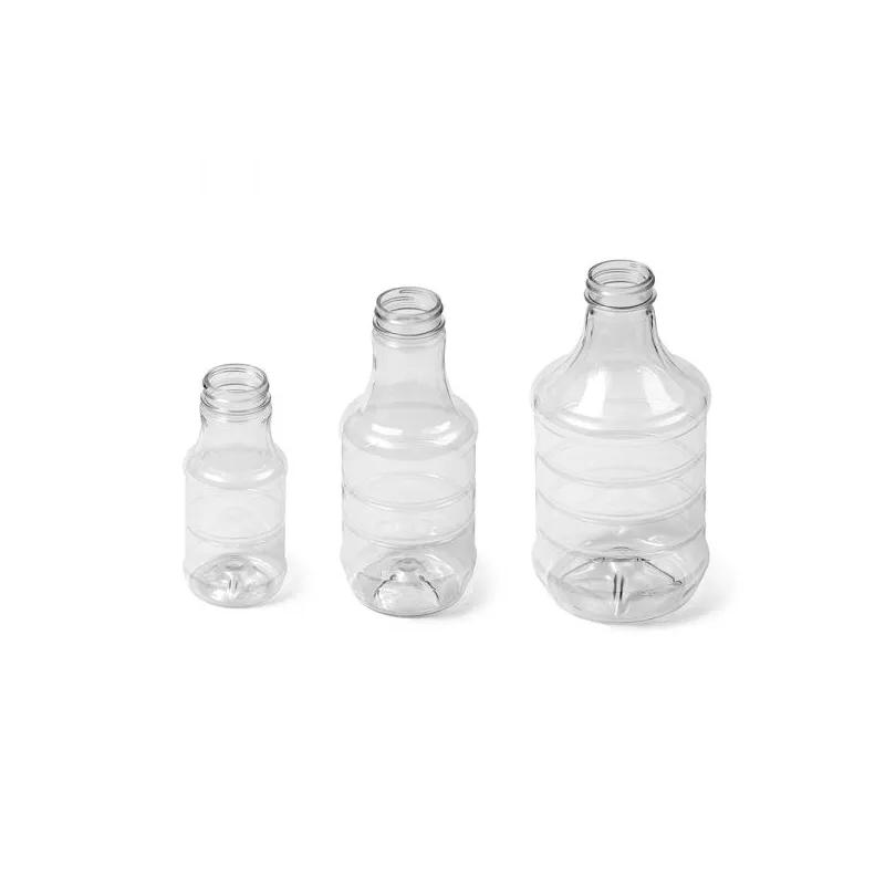 BBQ Sauce Bottle 18 OZ 2.50X7.250 IN PET Clear Black Flip-Top 125/Case