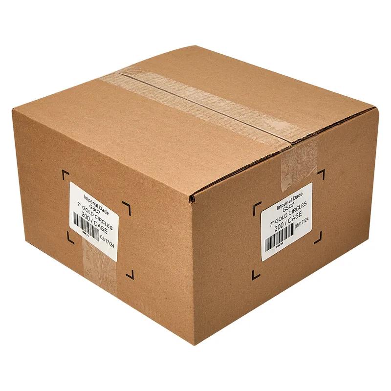 Cake Board 7 IN Paperboard Gold Round 200/Case