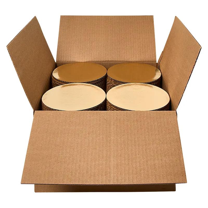 Cake Board 7 IN Paperboard Gold Round 200/Case