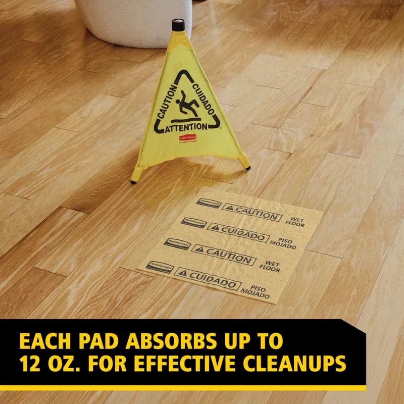 Pad Yellow Absorbent 25/Pack