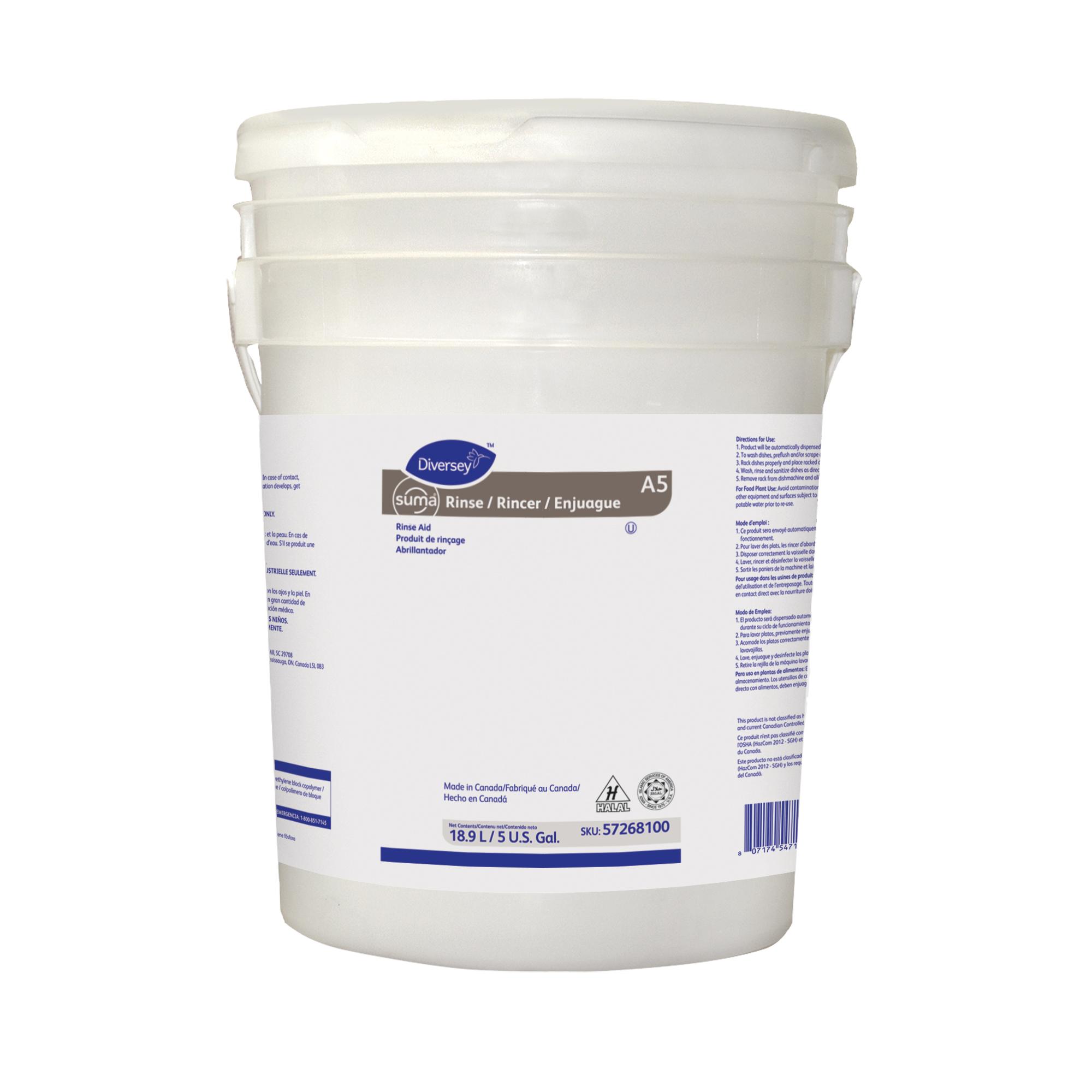 Suma® Rinse Aid 5 GAL Liquid Kosher 1/Pail