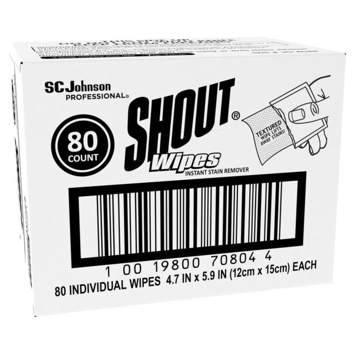 SC Johnson Professional® Shout® Laundry Stain Remover Towelette Instant 80/Case
