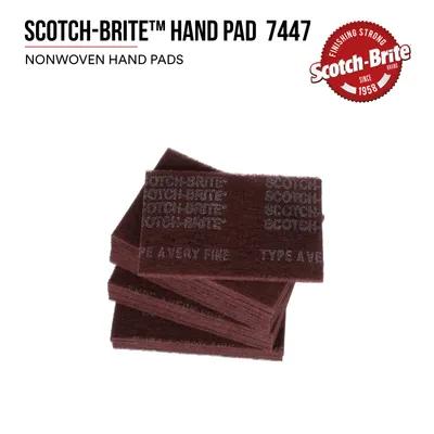 Scotch-Brite 7447 General Purpose Cleaning Pad 9X6 IN Maroon Rectangle 20/Box
