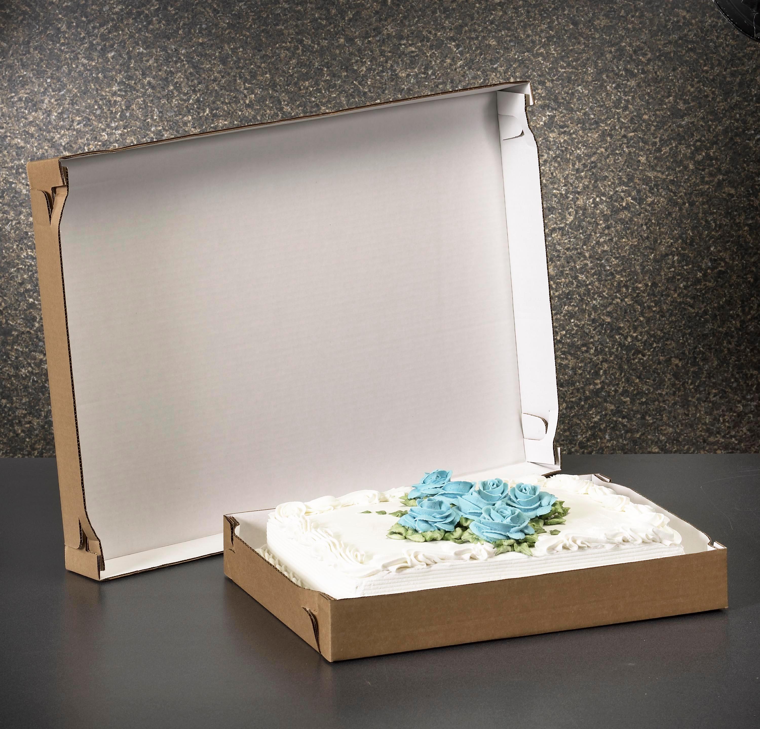 Bakery Tray 27X18X2.5 IN Corrugated Cardboard Slotted 2-Piece 50/Bundle